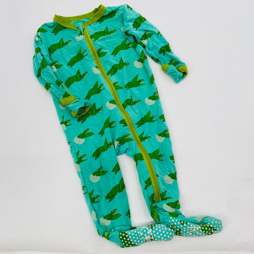 Kickee Pants Sea Turtles Bamboo Footie